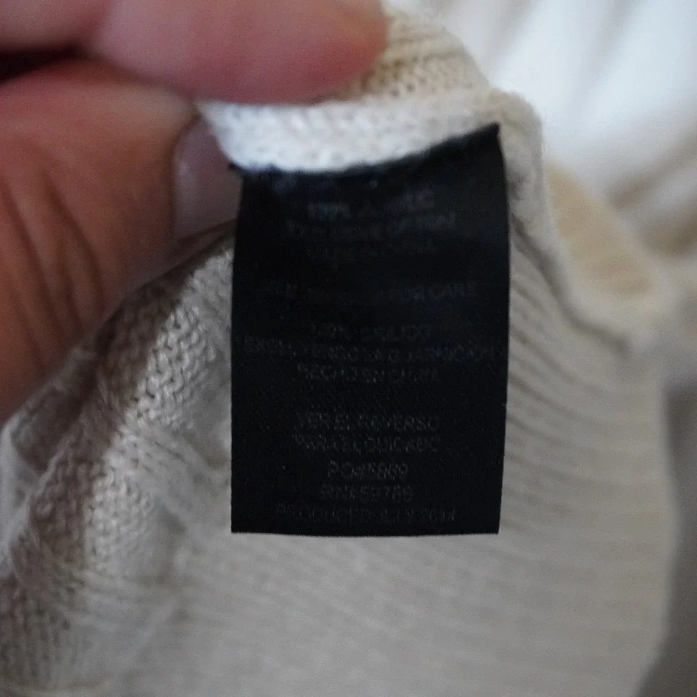 Beverly Hills Polo Club Sweater‎ cream tan Size L 1/4 zip